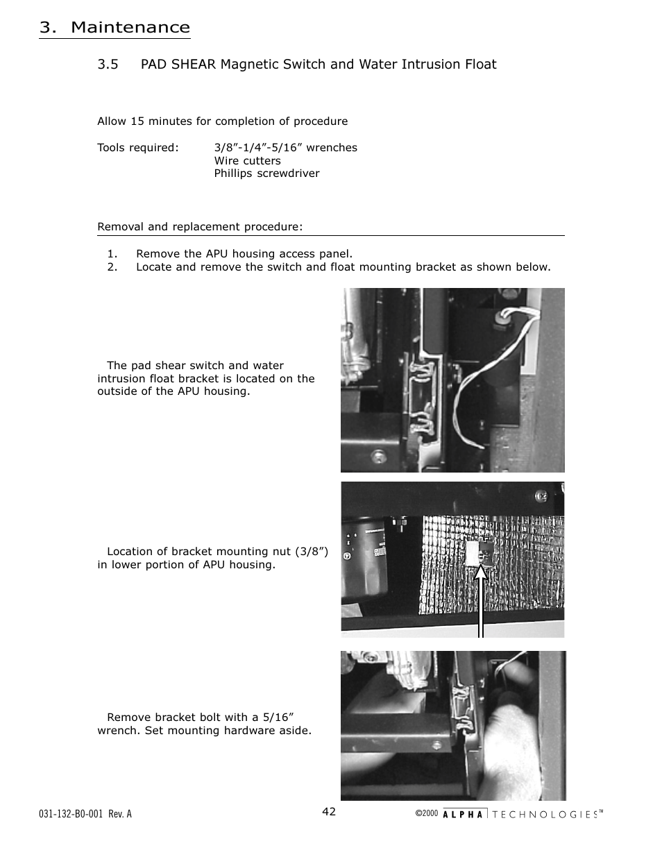 Maintenance | Alpha Technologies AlphaGen 5.0kW Auxiliary Power Unit User Manual | Page 42 / 88