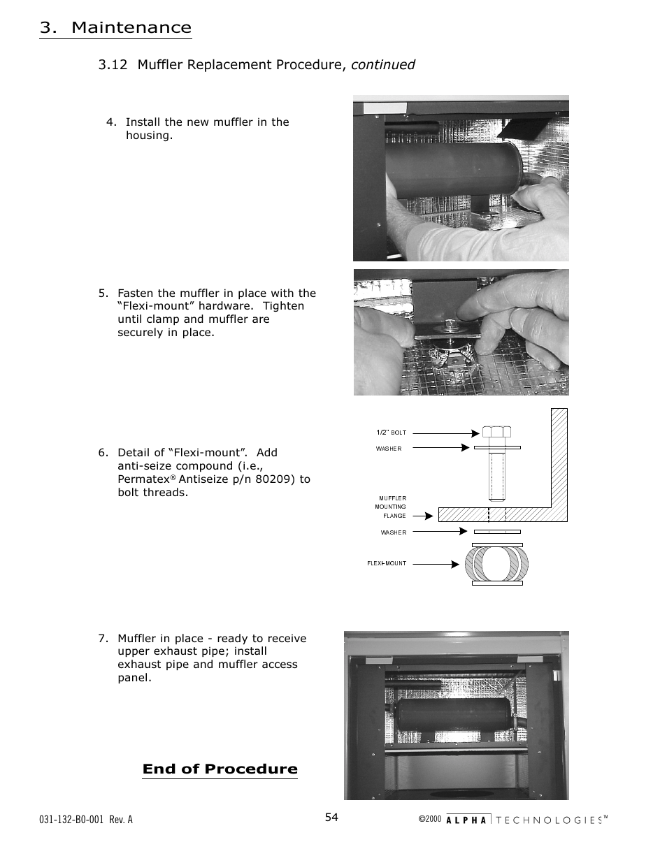 Maintenance | Alpha Technologies AlphaGen 5.0kW Auxiliary Power Unit User Manual | Page 54 / 88