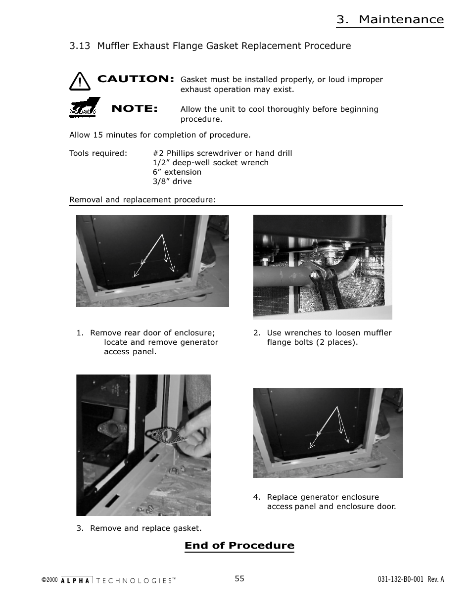 Maintenance | Alpha Technologies AlphaGen 5.0kW Auxiliary Power Unit User Manual | Page 55 / 88