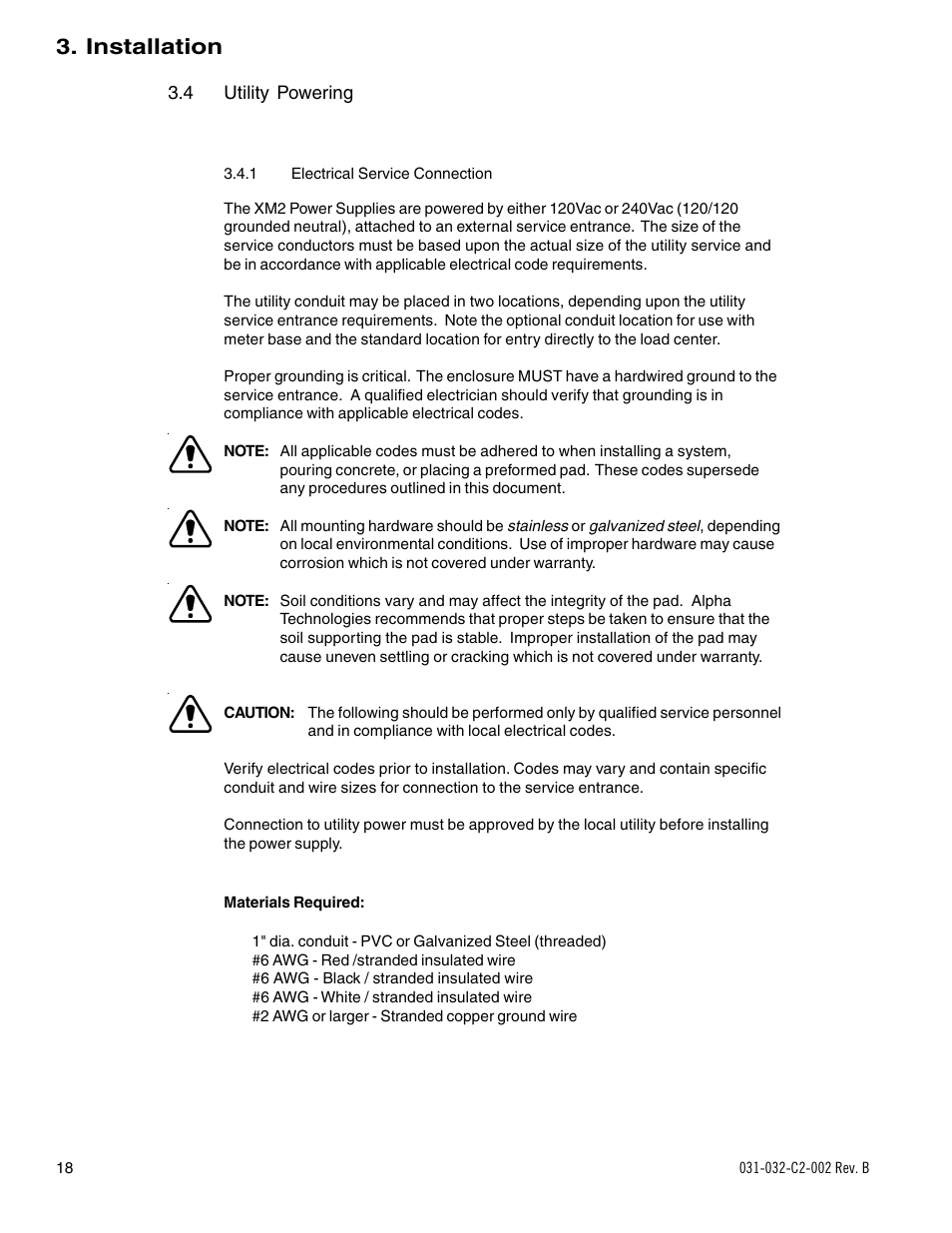 Installation | Alpha Technologies BD-8 User Manual | Page 18 / 34