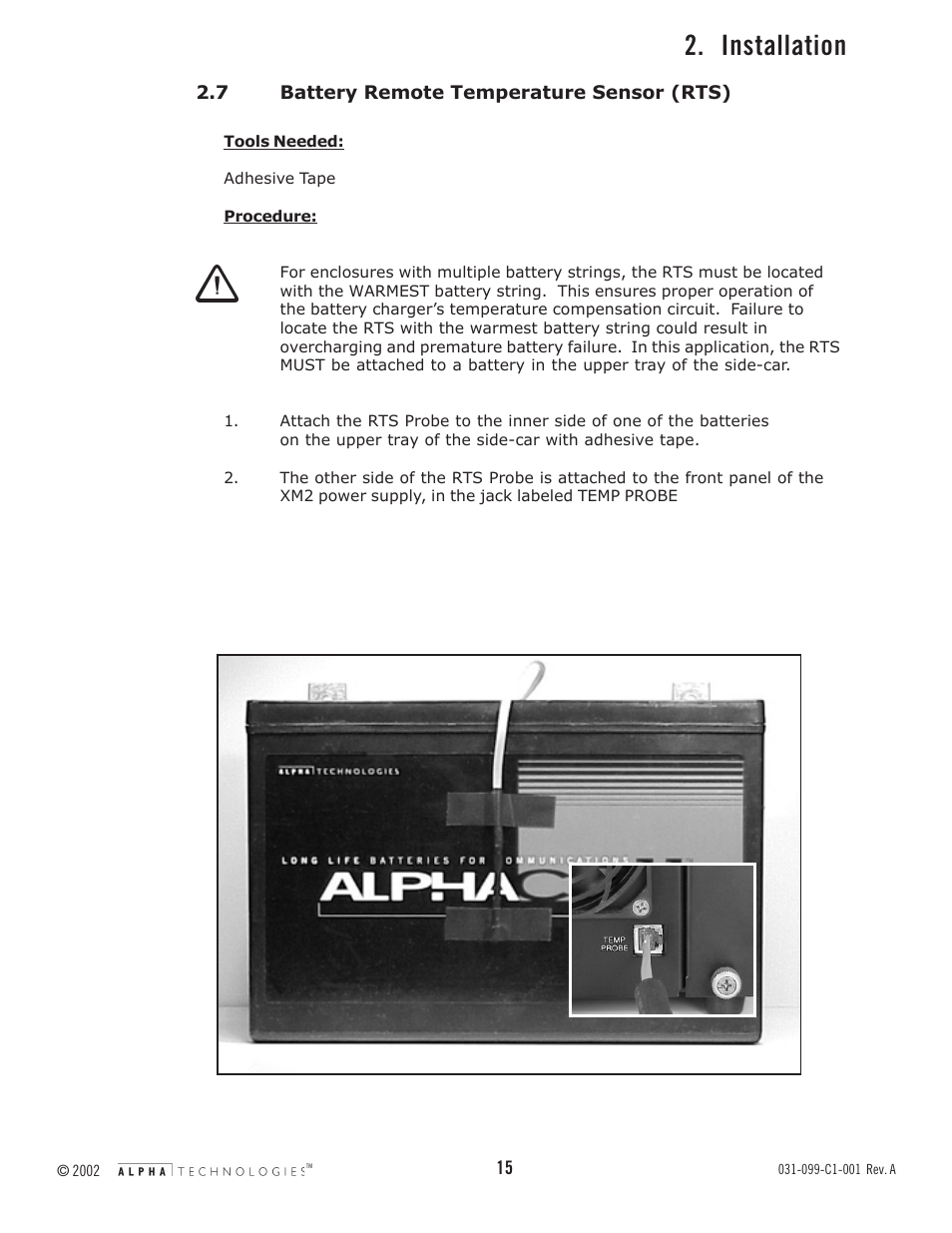 Installation | Alpha Technologies CESC-3X User Manual | Page 15 / 18