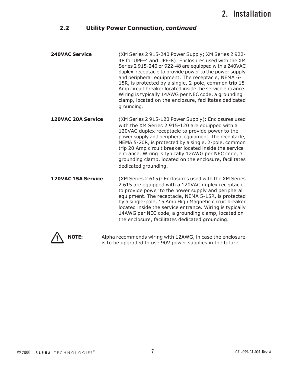 Installation | Alpha Technologies CESC-3X User Manual | Page 7 / 18