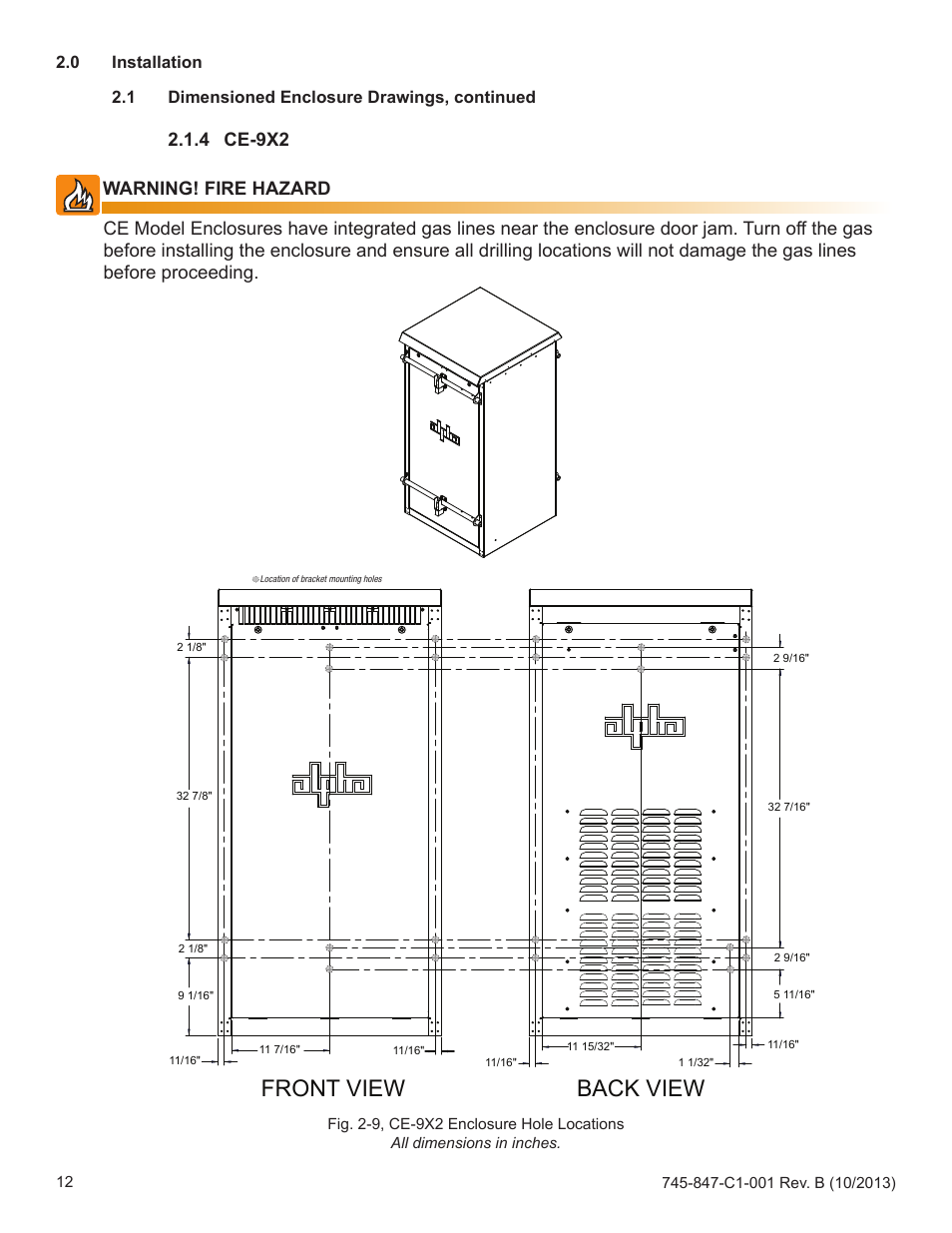 Front view back view, 4 ce-9x2 | Alpha Technologies UPE-3, UPE-6, UPE-M3, UPE-M6, PN, CE and FPE Series - Installation User Manual | Page 12 / 20