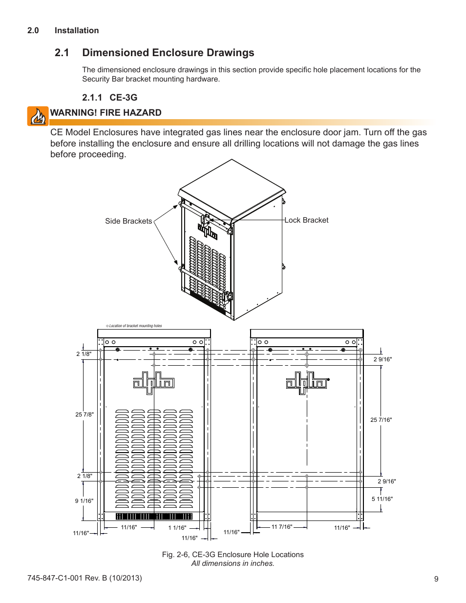 Front view back view, 1 dimensioned enclosure drawings, 1 ce-3g | Alpha Technologies UPE-3, UPE-6, UPE-M3, UPE-M6, PN, CE and FPE Series - Installation User Manual | Page 9 / 20