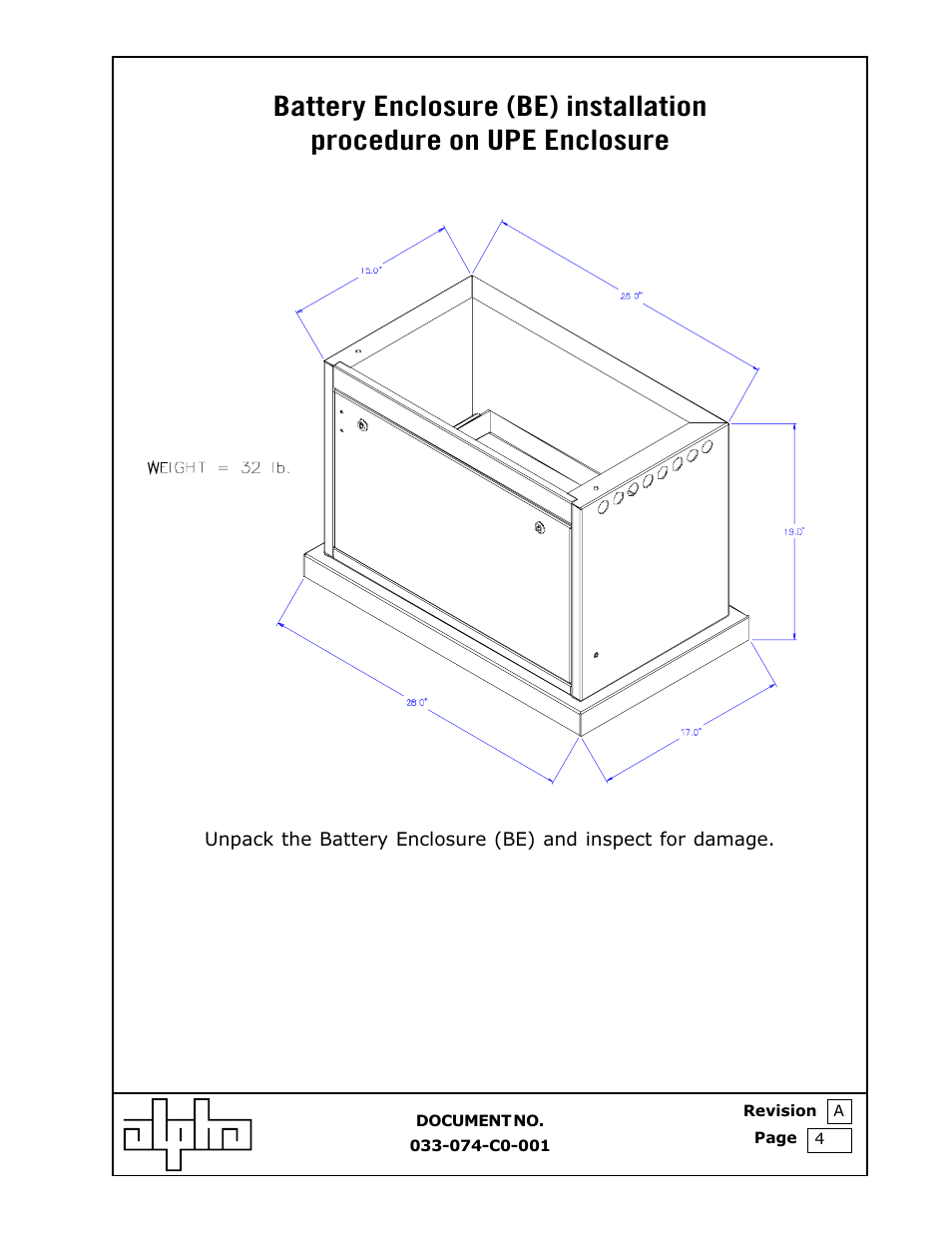 Alpha Technologies Battery Enclosure (BE) User Manual | Page 4 / 15