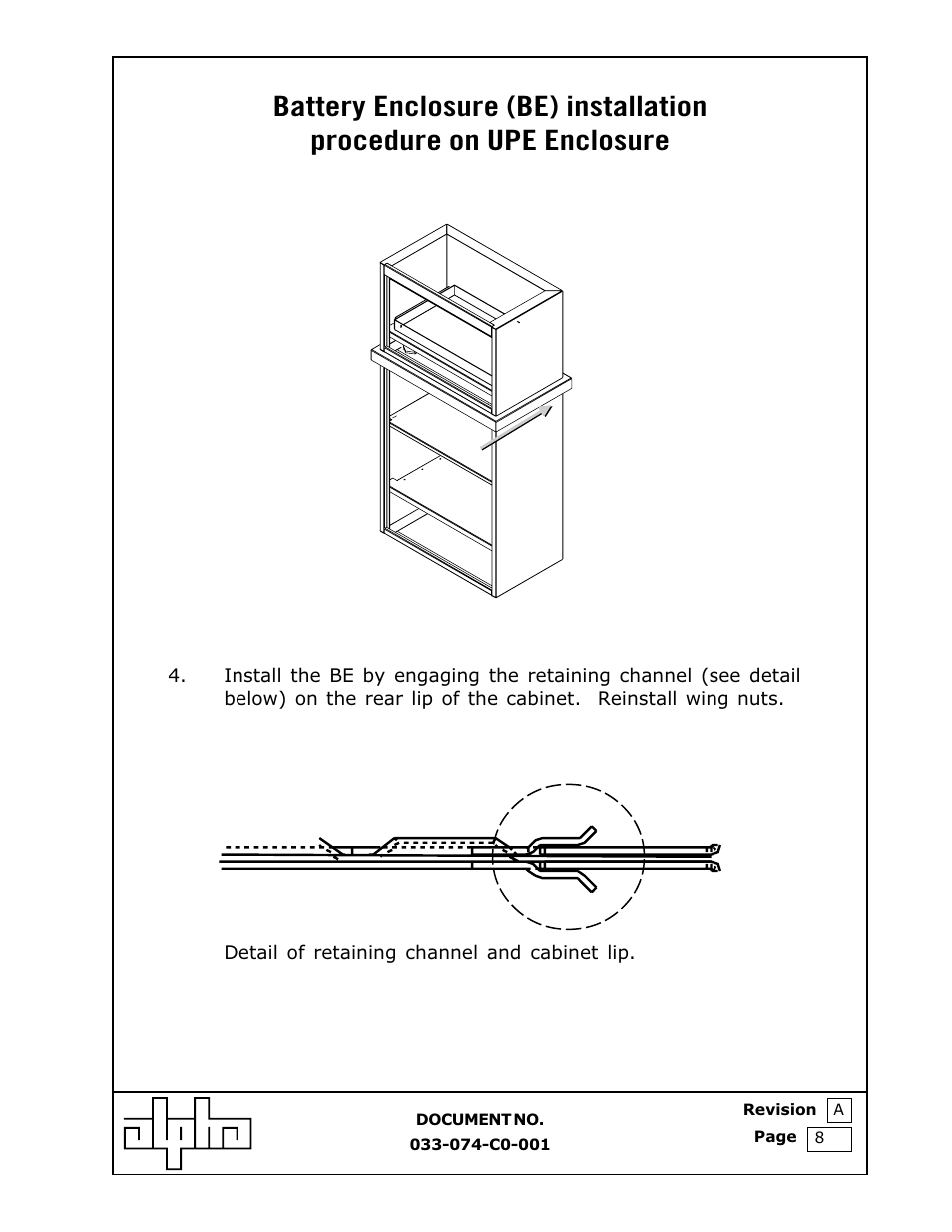 Alpha Technologies Battery Enclosure (BE) User Manual | Page 8 / 15