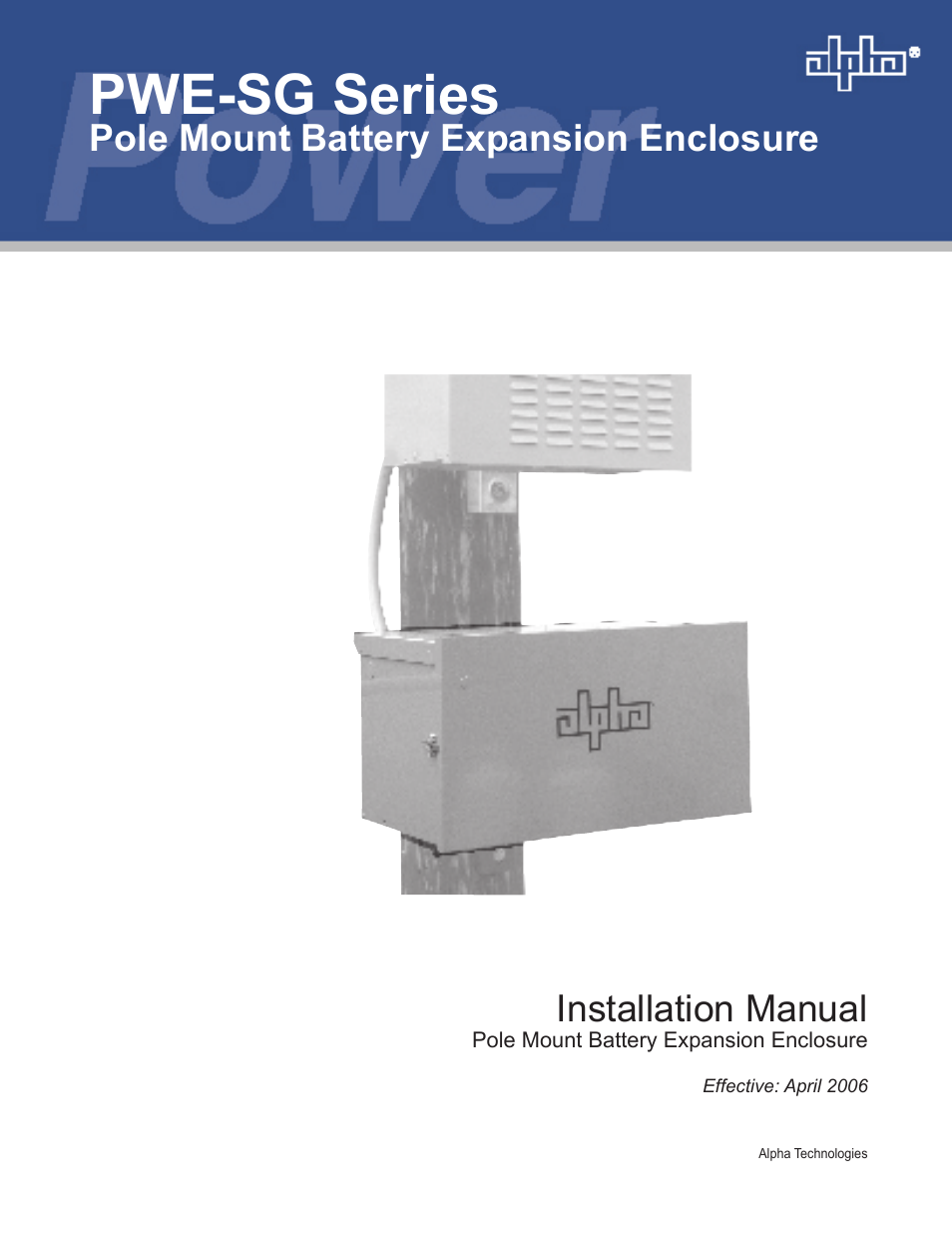 Alpha Technologies PWE-SG Series User Manual | 28 pages