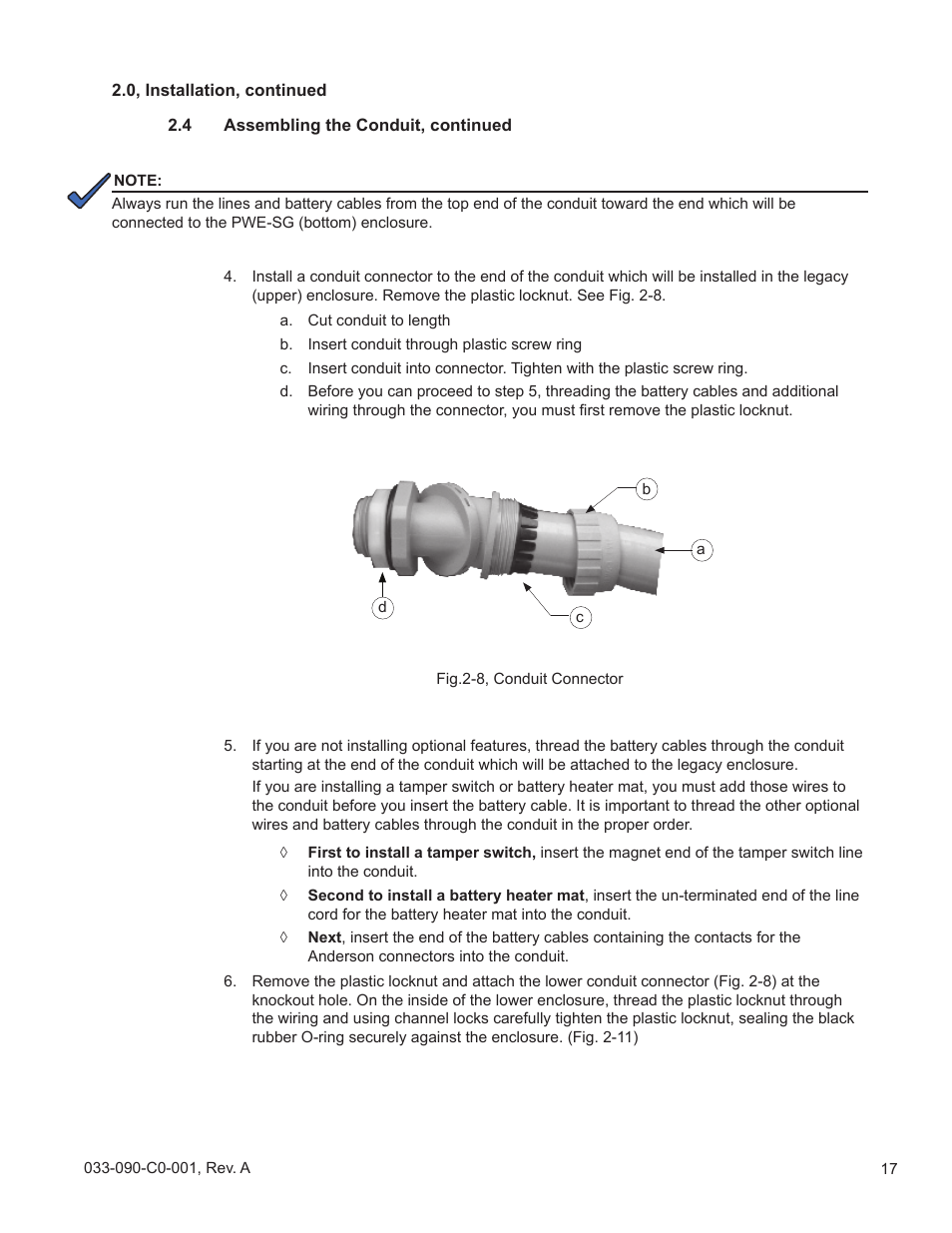 Alpha Technologies PWE-SG Series User Manual | Page 17 / 28