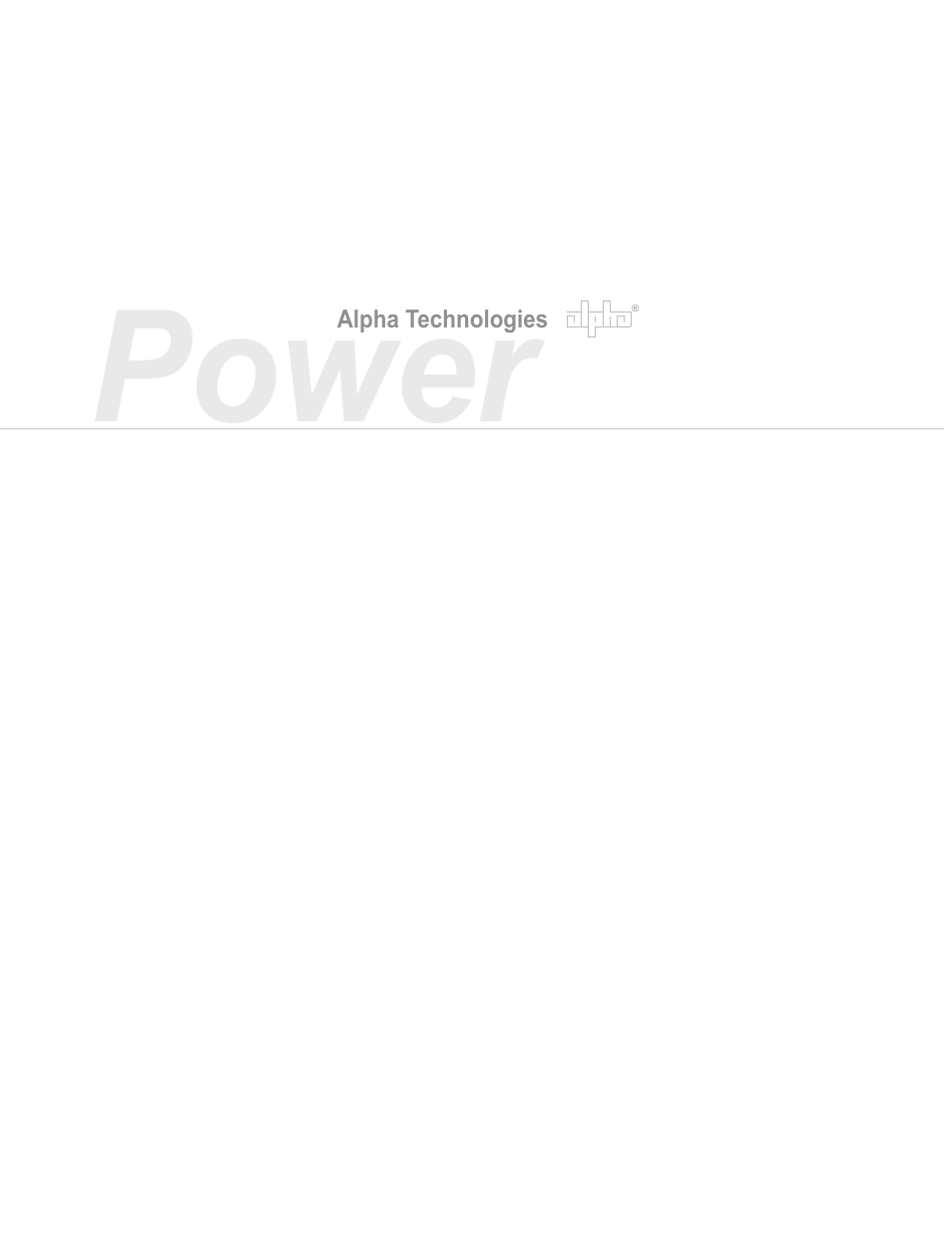 Power | Alpha Technologies PWE-SG Series User Manual | Page 2 / 28