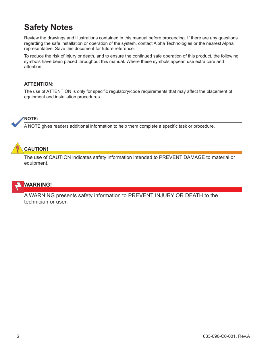 Alpha Technologies PWE-SG Series User Manual | Page 6 / 28