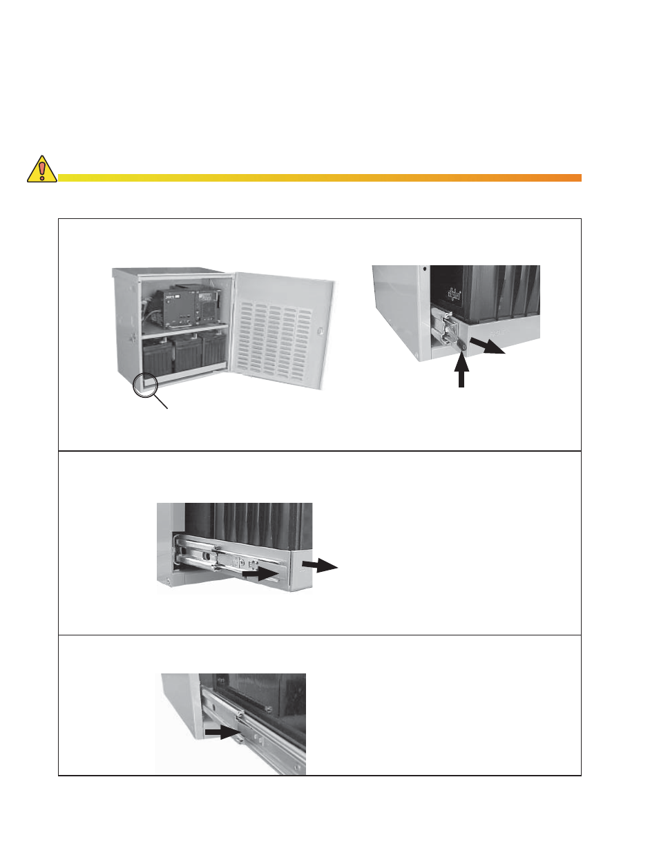 5 pwe battery tray latch operation (optional) | Alpha Technologies PME Series User Manual | Page 14 / 53