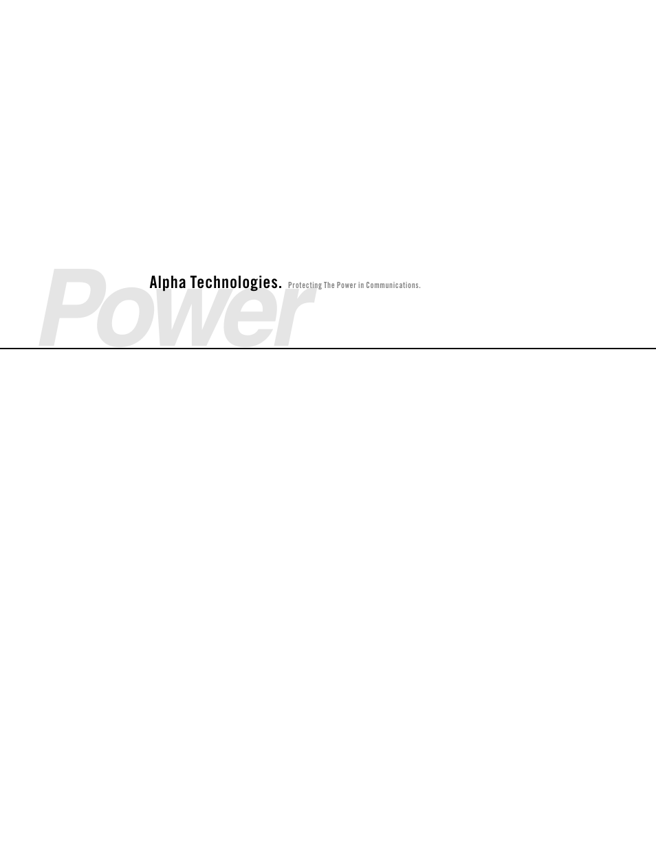 Power | Alpha Technologies UPE-8 User Manual | Page 2 / 14