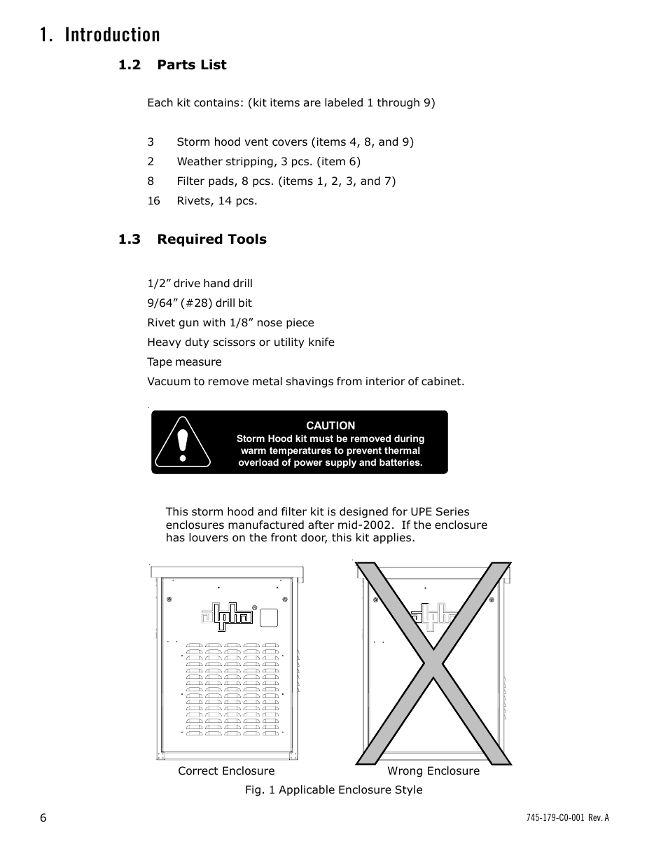 2 parts list, 3 required tools, Introduction | Alpha Technologies UPE-8 User Manual | Page 6 / 14