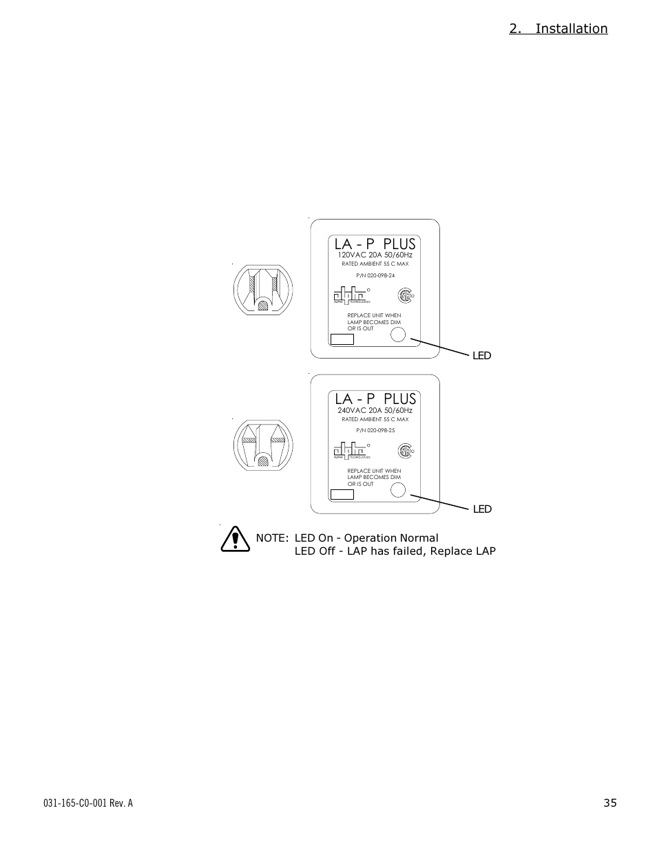 La - p plus, Installation, 8 lightning arrester option | Alpha Technologies UPE-8 User Manual | Page 35 / 40