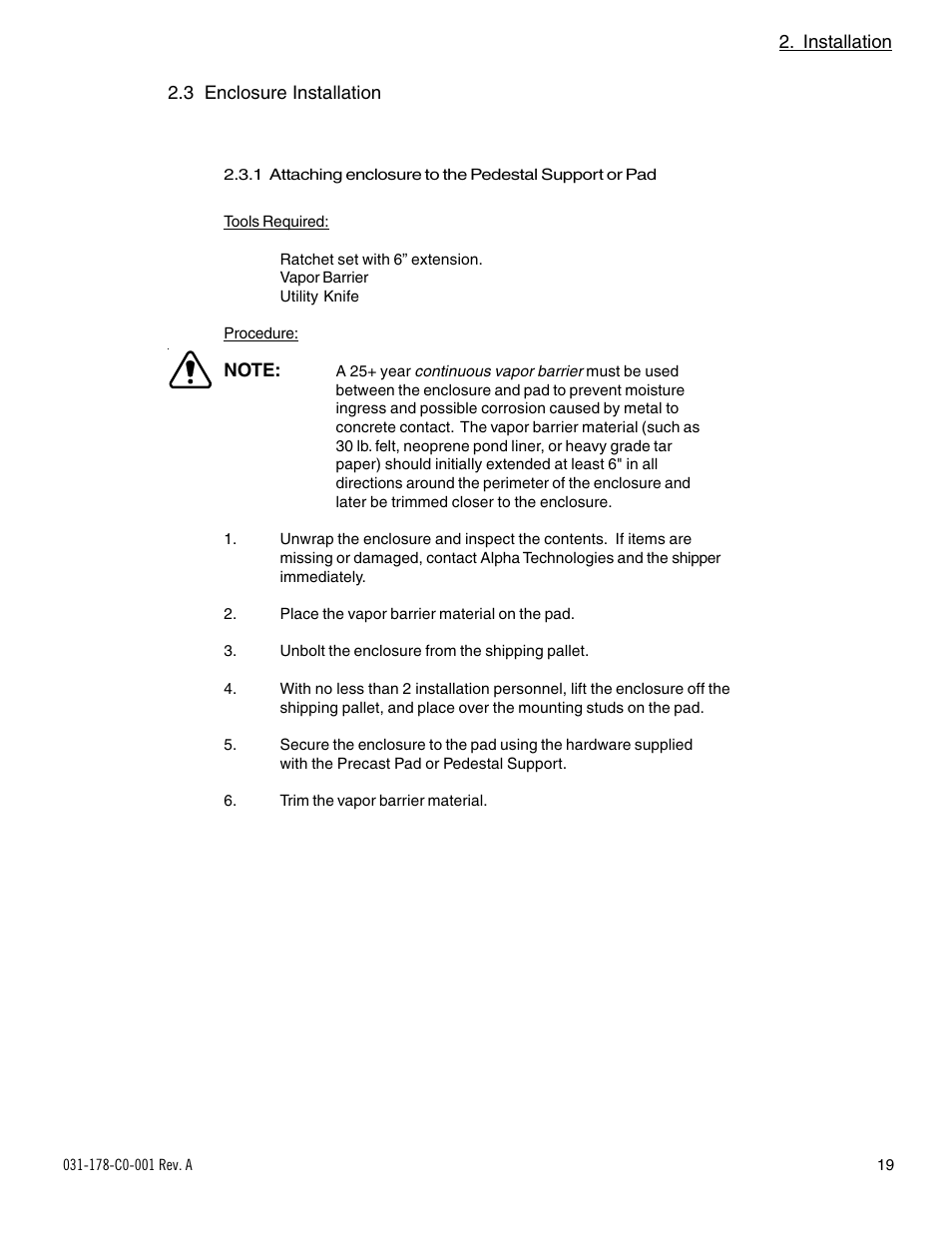 Alpha Technologies UPE-6L User Manual | Page 19 / 37