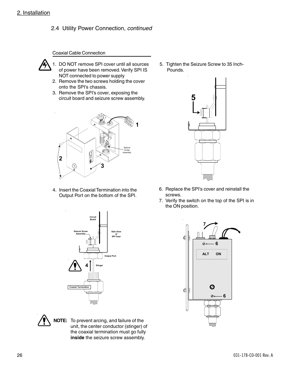Continued, Installation, 4 utility power connection | Alpha Technologies UPE-6L User Manual | Page 26 / 37
