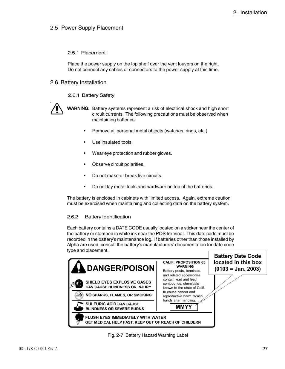 Danger/poison | Alpha Technologies UPE-6L User Manual | Page 27 / 37