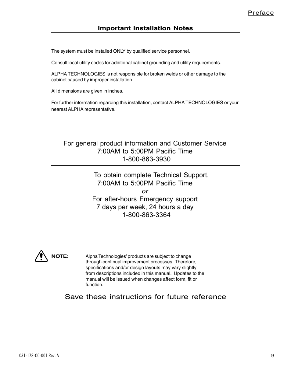 Alpha Technologies UPE-6L User Manual | Page 9 / 37
