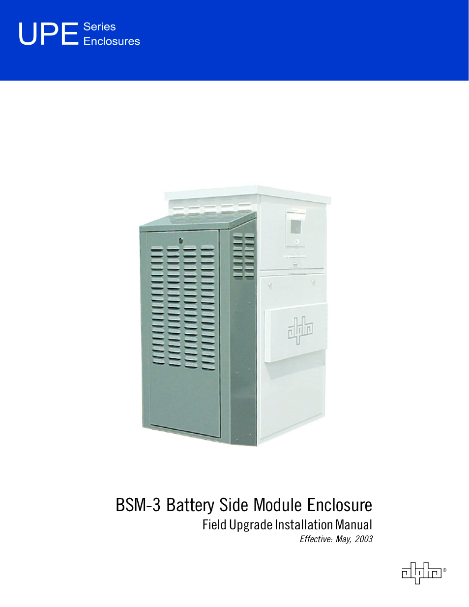 Alpha Technologies BSM-3 Battery Side Module Enclosure User Manual | 24 pages