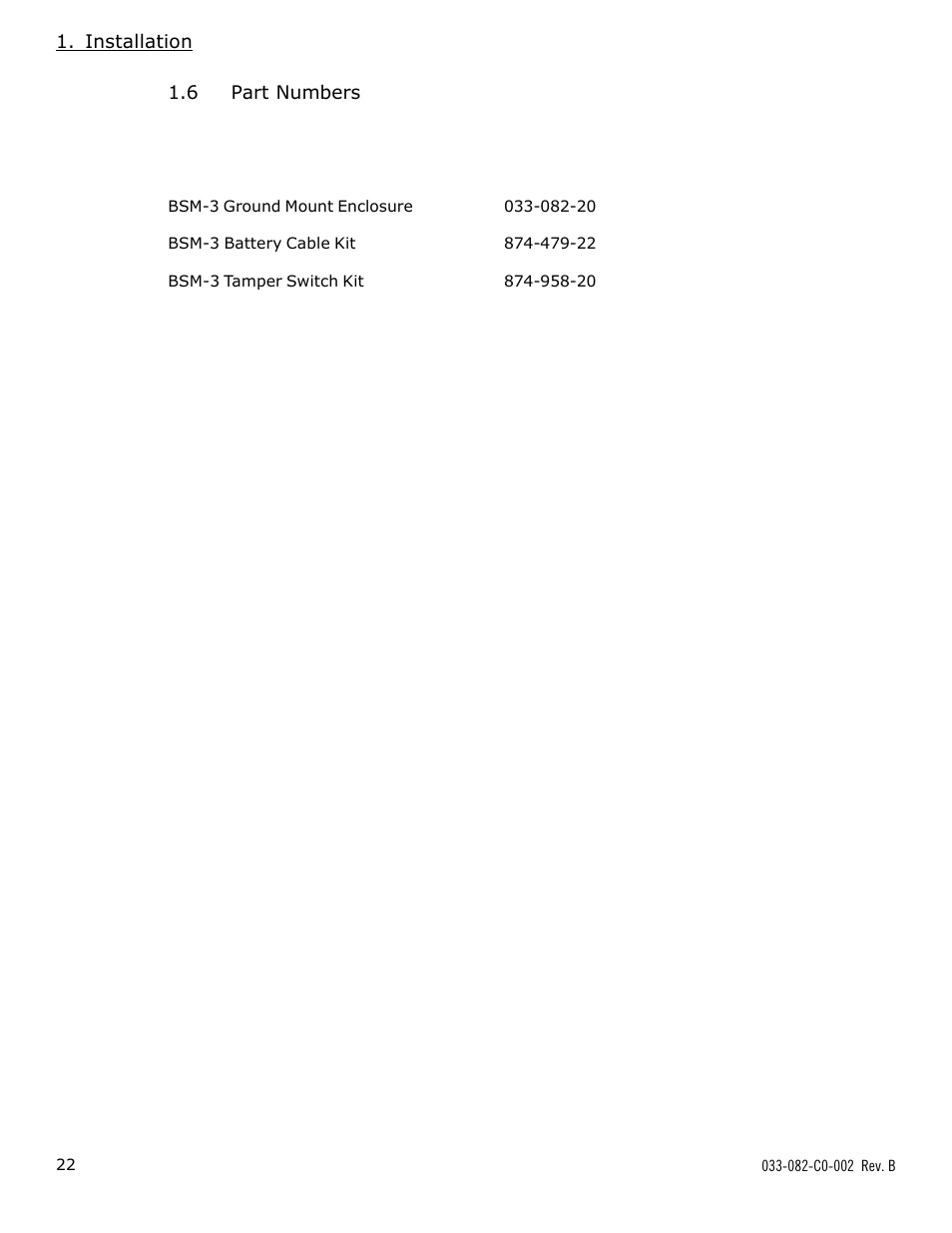 Alpha Technologies BSM-3 Battery Side Module Enclosure User Manual | Page 22 / 24