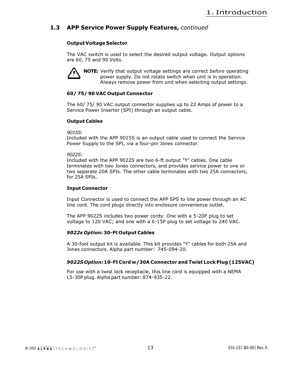 1 app sps installation and power module removal | Alpha Technologies APP 9022S User Manual | Page 13 / 22