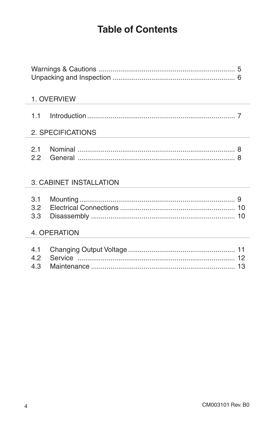 Alpha Technologies Mini-Mite Ferro Power Supply User Manual | Page 4 / 16