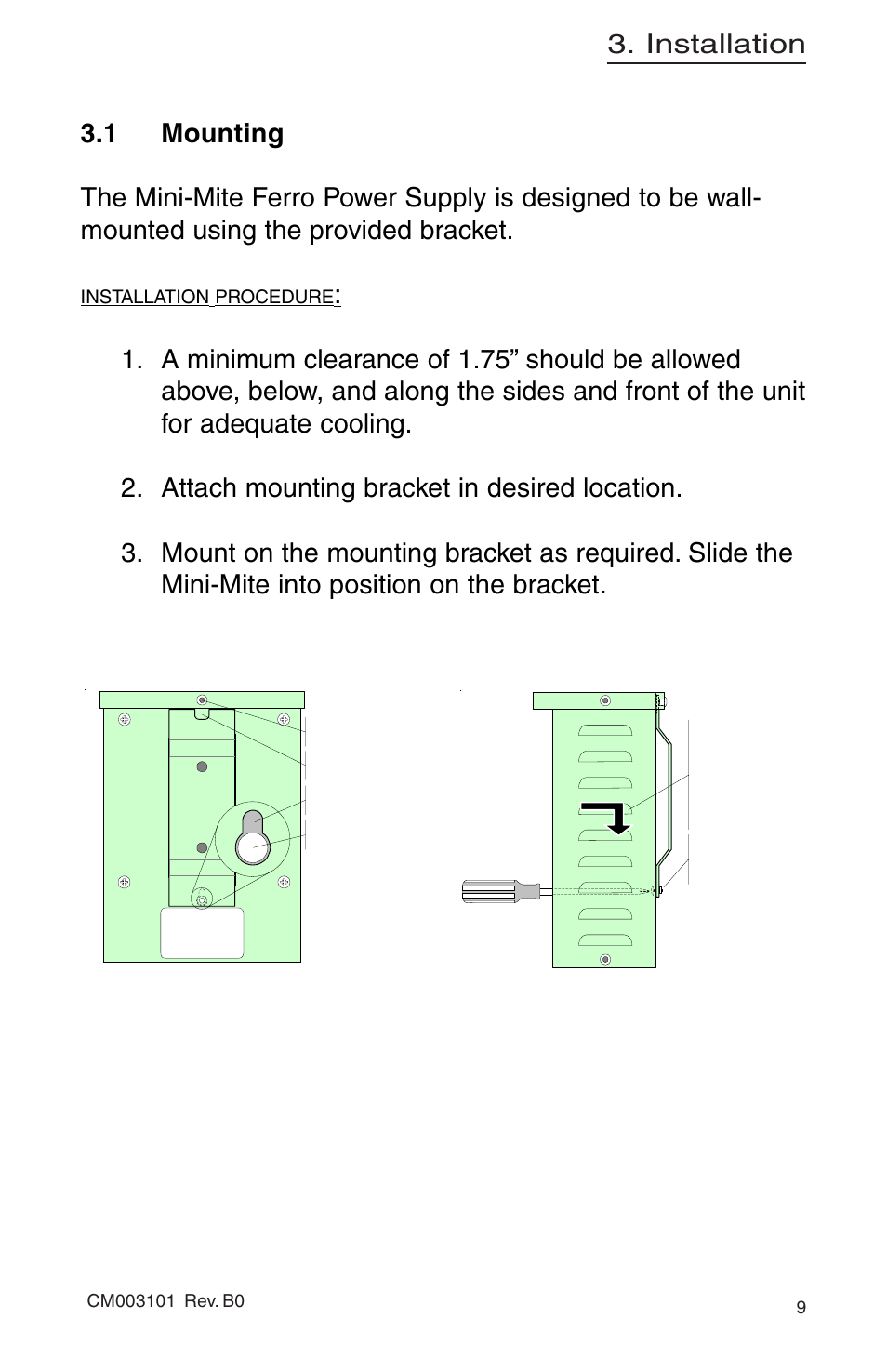 Installation | Alpha Technologies Mini-Mite Ferro Power Supply User Manual | Page 9 / 16