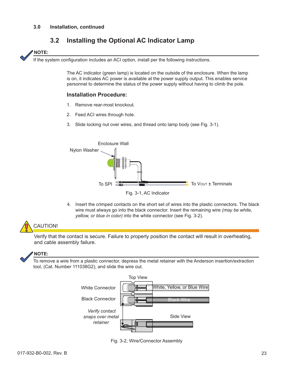 2 installing the optional ac indicator lamp, Installing the optional ac indicator lamp | Alpha Technologies GMX-915 User Manual | Page 23 / 61