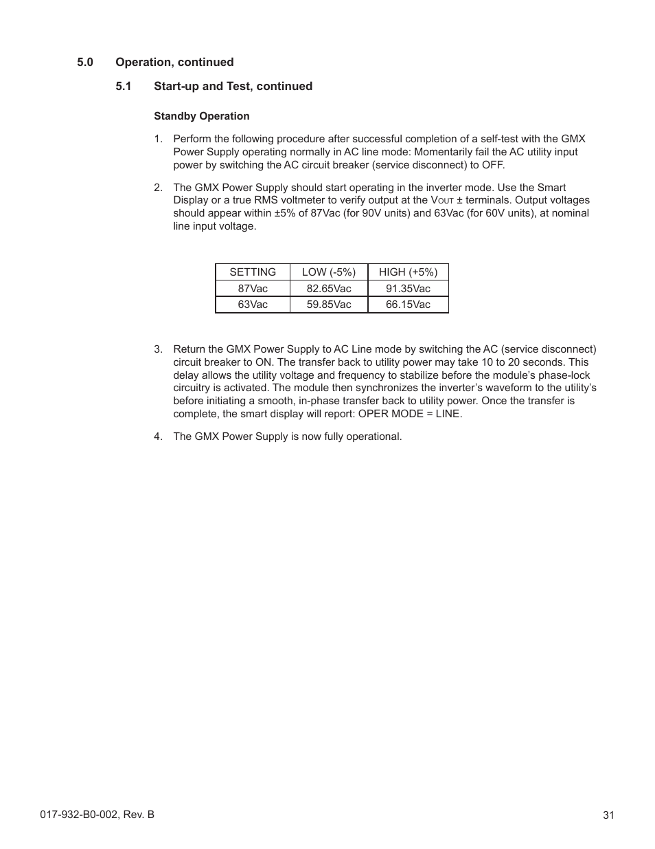 Alpha Technologies GMX-915 User Manual | Page 31 / 61