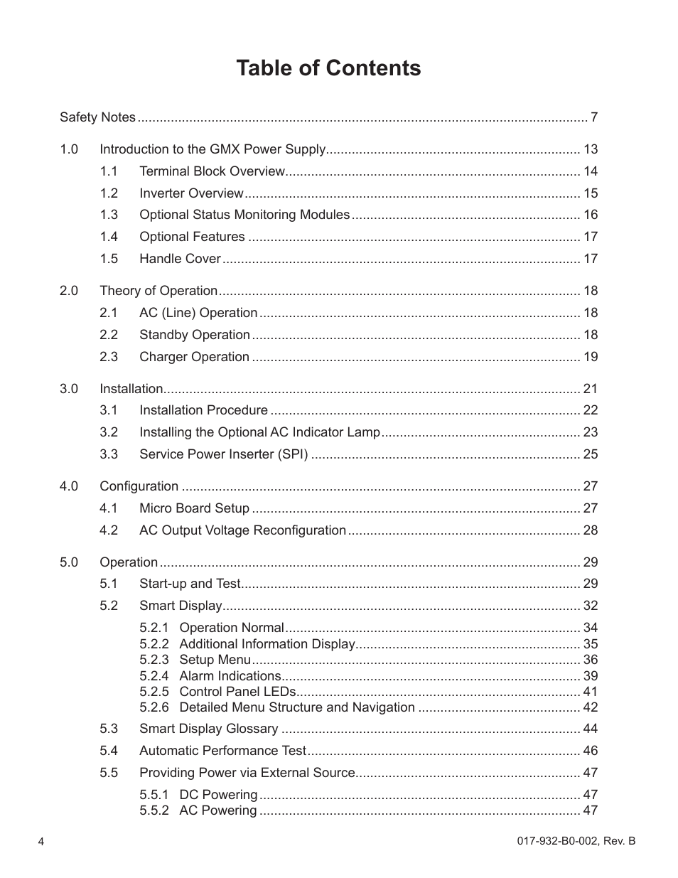 Alpha Technologies GMX-915 User Manual | Page 4 / 61
