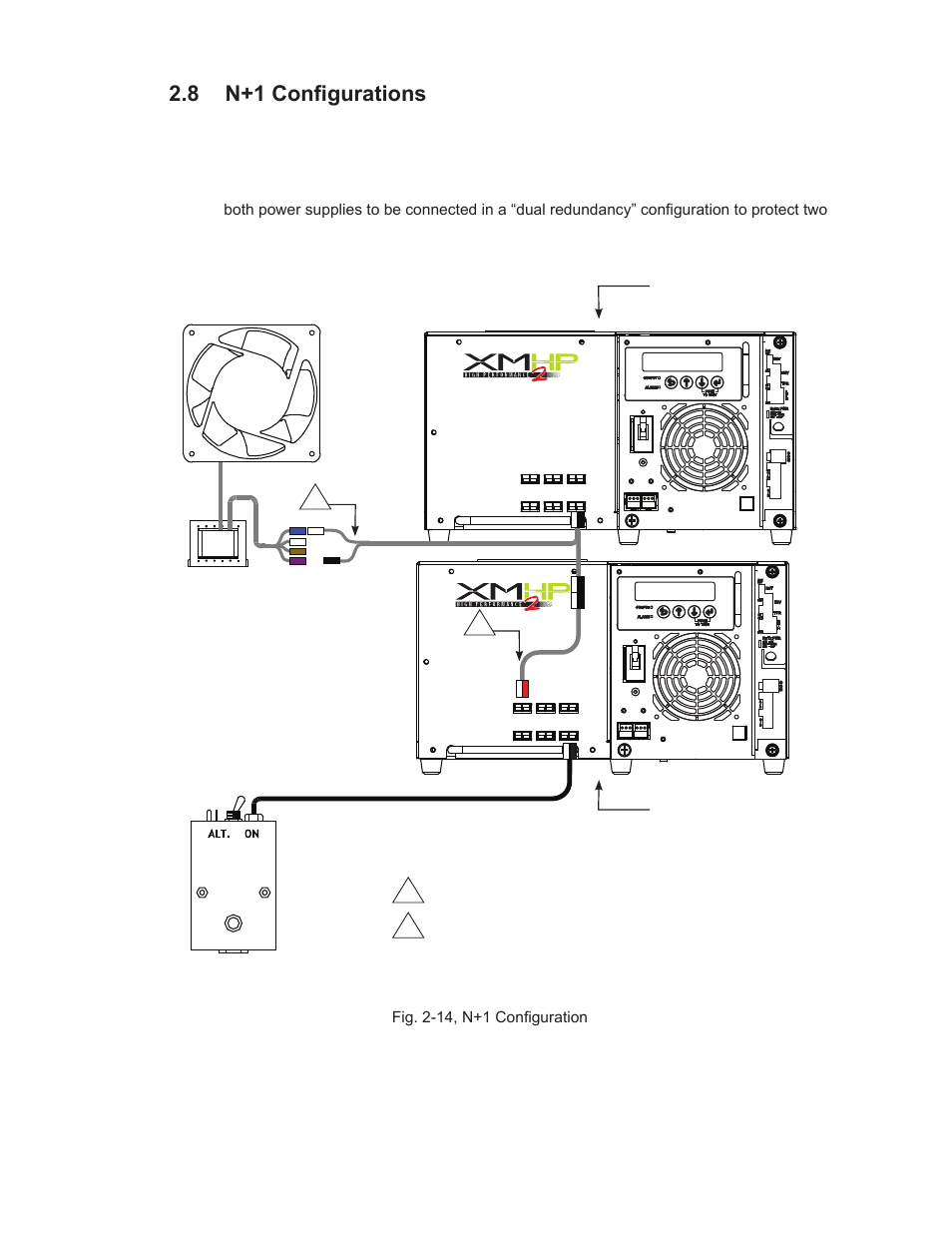 8 n+1 configurations, Fig. 2-14, n+1 configuration, Spi #1 | Alpha Technologies XM2, XM2-HV, XM2-HP User Manual | Page 37 / 90