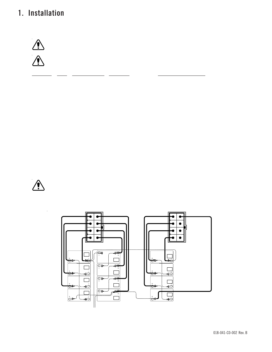 Installation, A/b c/d, 3 battery monitor connections | Alpha Technologies USM2.5 Status Monitor User Manual | Page 8 / 24