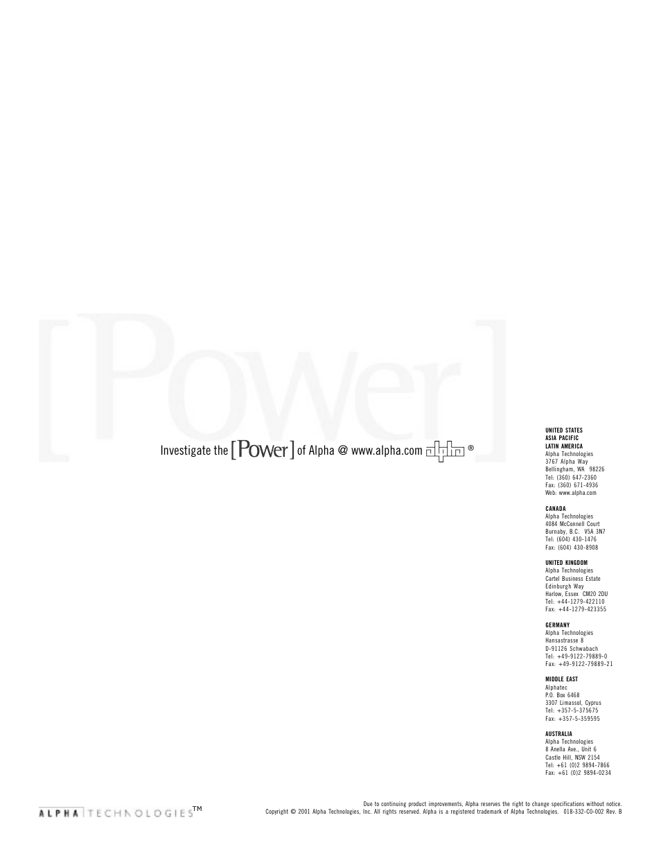 Alpha Technologies Serial System Controller User Manual | Page 30 / 30