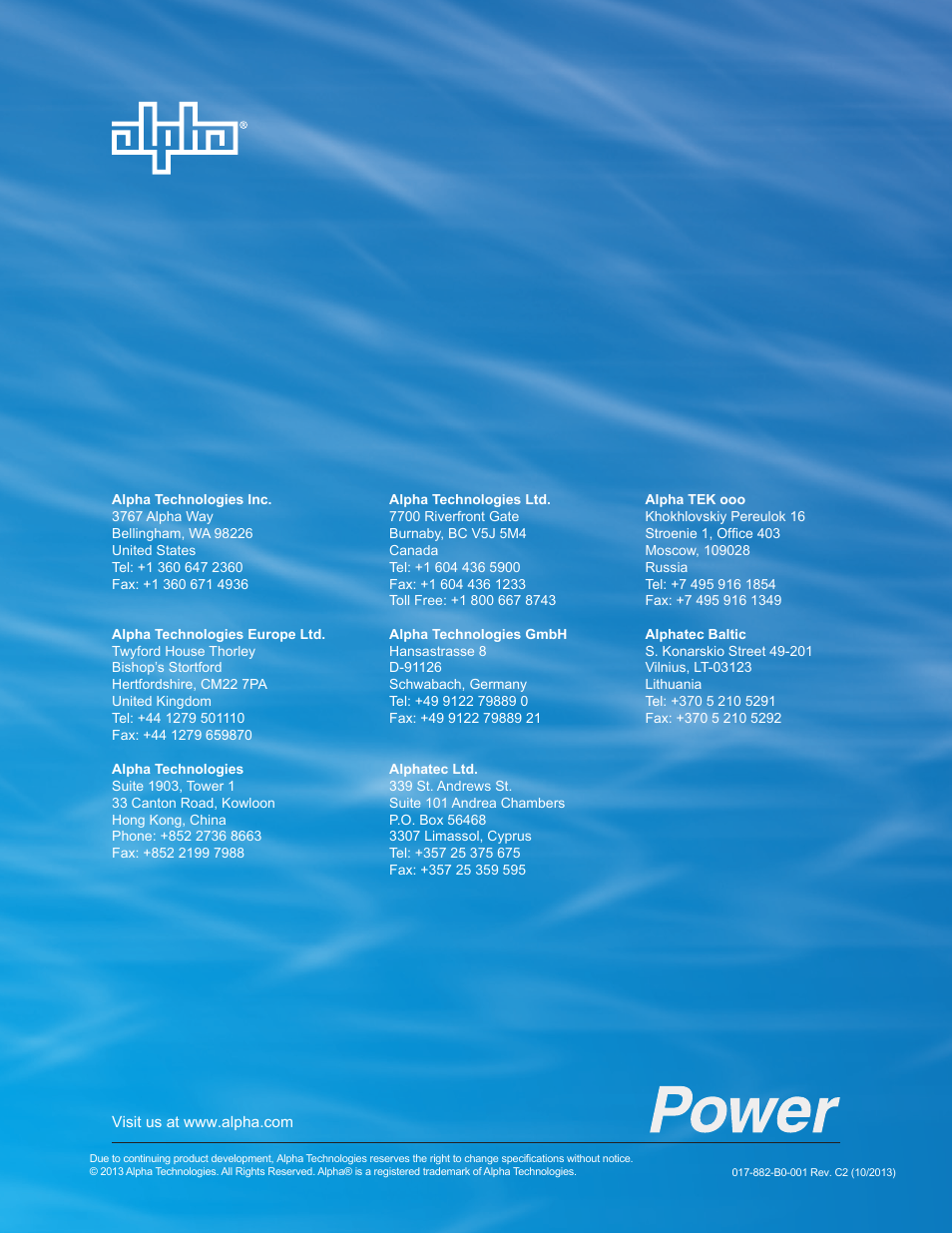 Alpha Technologies XM3-HP Series - Technical Manual User Manual | Page 116 / 116