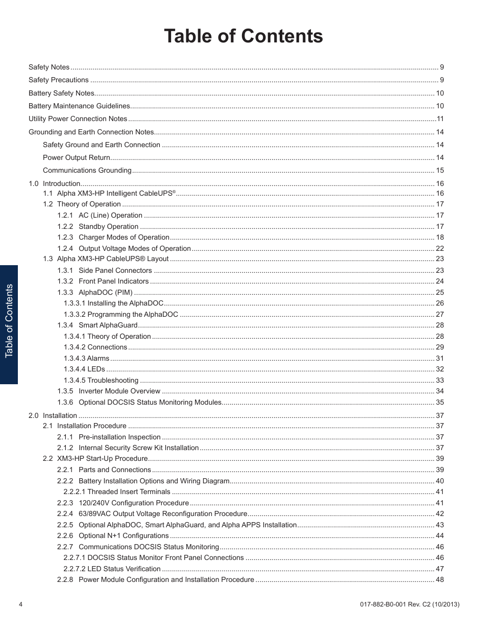 Alpha Technologies XM3-HP Series - Technical Manual User Manual | Page 4 / 116
