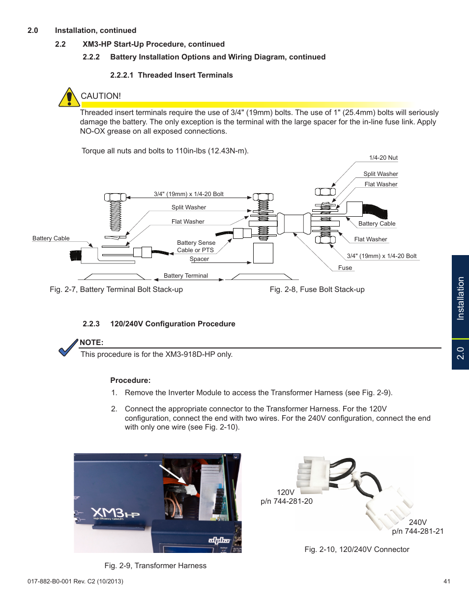 0 installation | Alpha Technologies XM3-HP Series - Technical Manual User Manual | Page 41 / 116