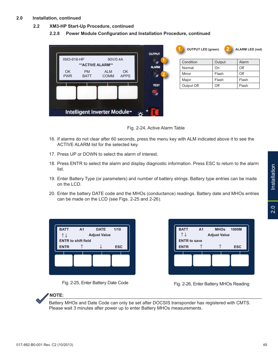 0 installation | Alpha Technologies XM3-HP Series - Technical Manual User Manual | Page 49 / 116