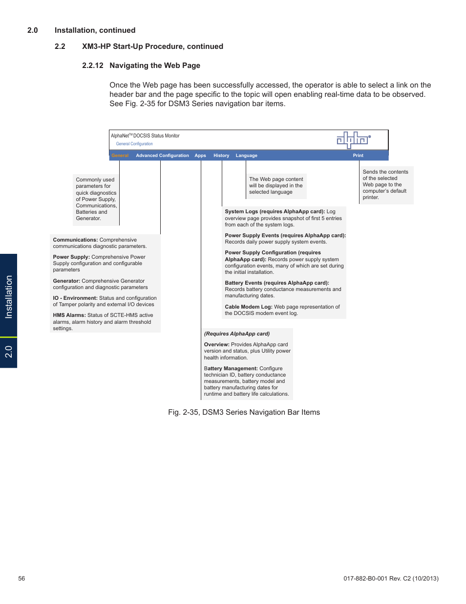 0 installation | Alpha Technologies XM3-HP Series - Technical Manual User Manual | Page 56 / 116