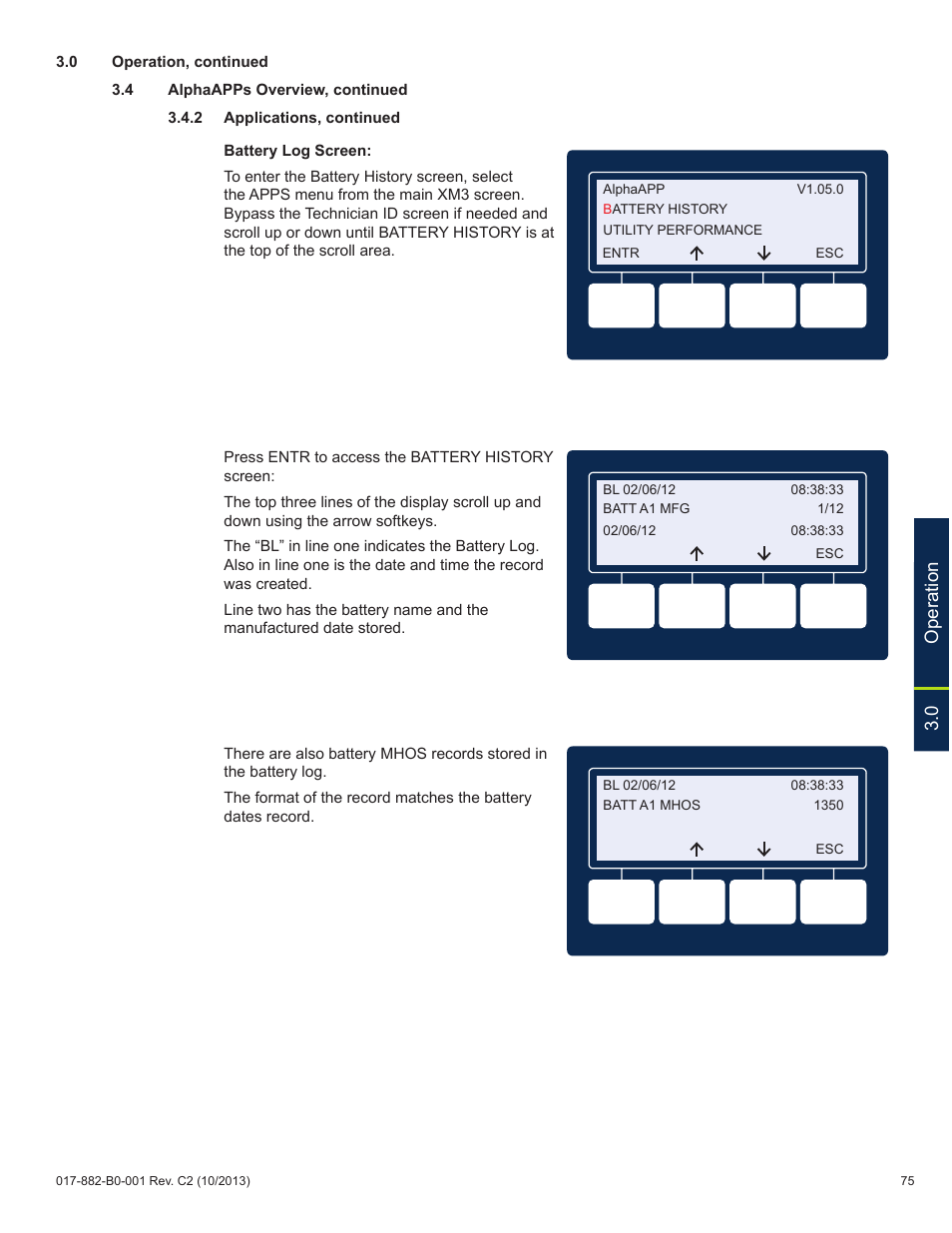 0 operation | Alpha Technologies XM3-HP Series - Technical Manual User Manual | Page 75 / 116
