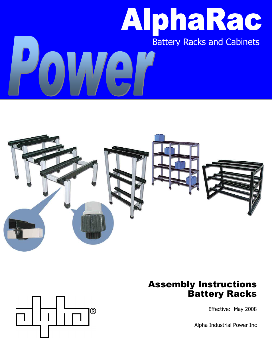Alpha Technologies Battery Racks User Manual | 16 pages