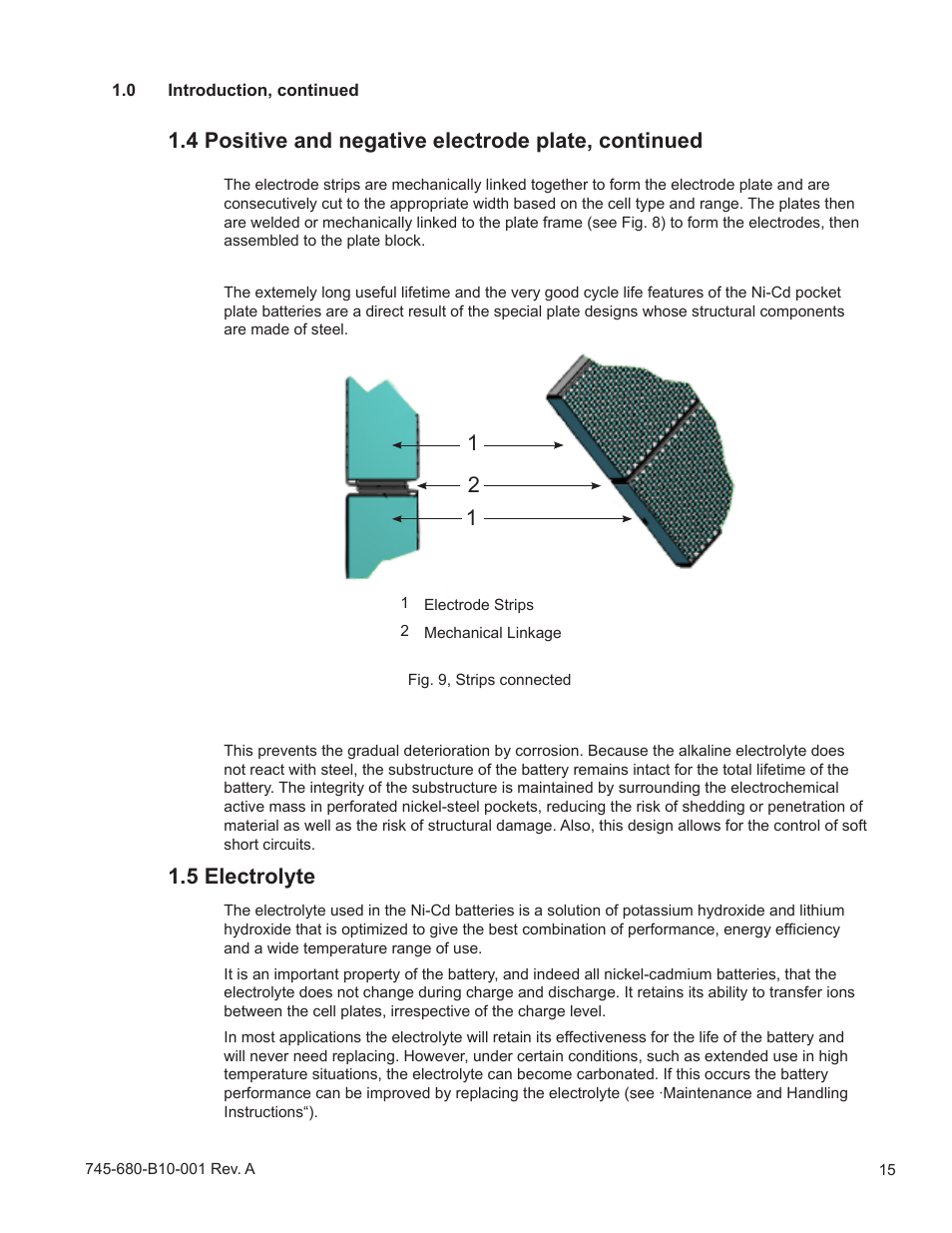 5 electrolyte, 4 positive and negative electrode plate, continued | Alpha Technologies Lomain Ni-Cd Pocket Plate Battery User Manual | Page 15 / 30