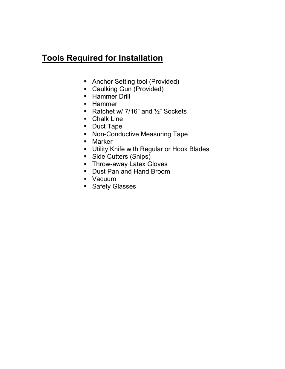 Tools required for installation | Alpha Technologies UL LISTED User Manual | Page 4 / 11