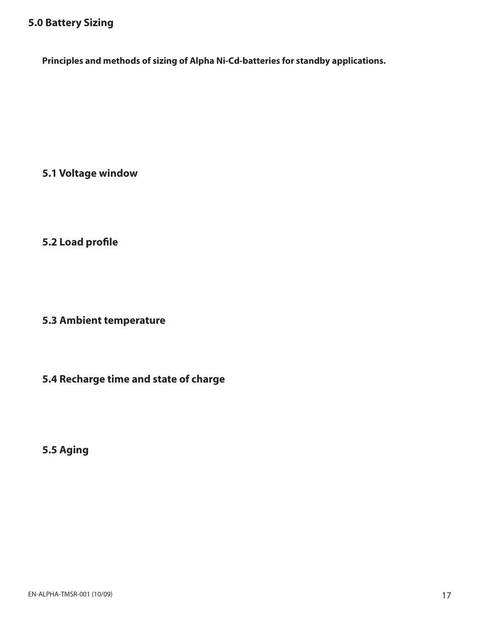 Pr el im in ar y | Alpha Technologies Industrial Ni-Cd Batteries Standard Range User Manual | Page 17 / 32