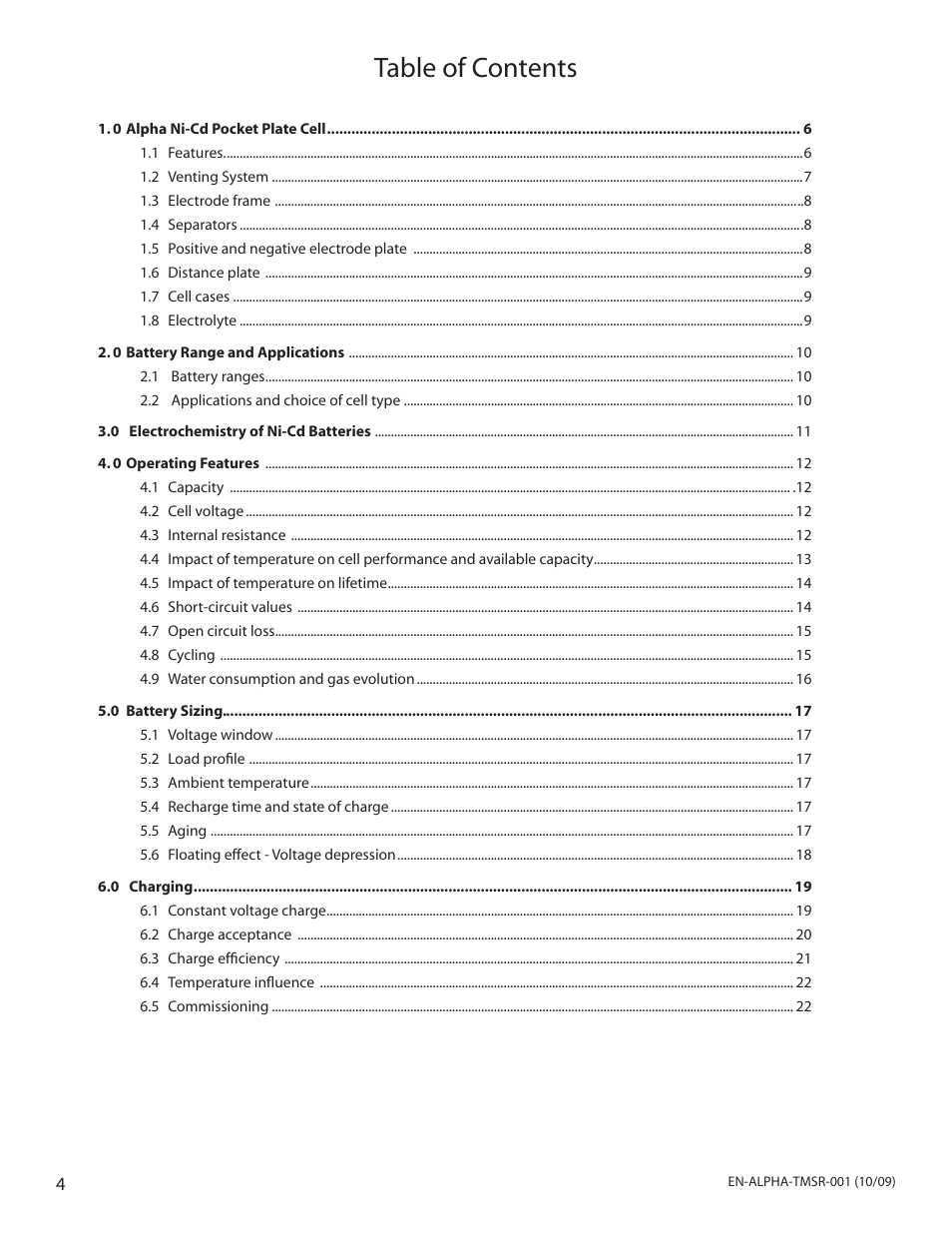 Pr el im in ar y | Alpha Technologies Industrial Ni-Cd Batteries Standard Range User Manual | Page 4 / 32