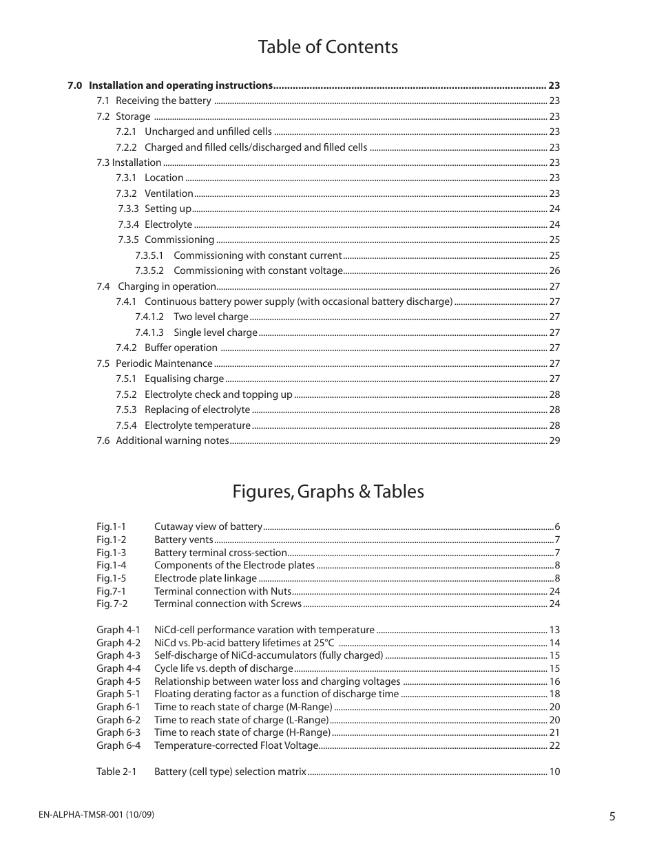 Alpha Technologies Industrial Ni-Cd Batteries Standard Range User Manual | Page 5 / 32