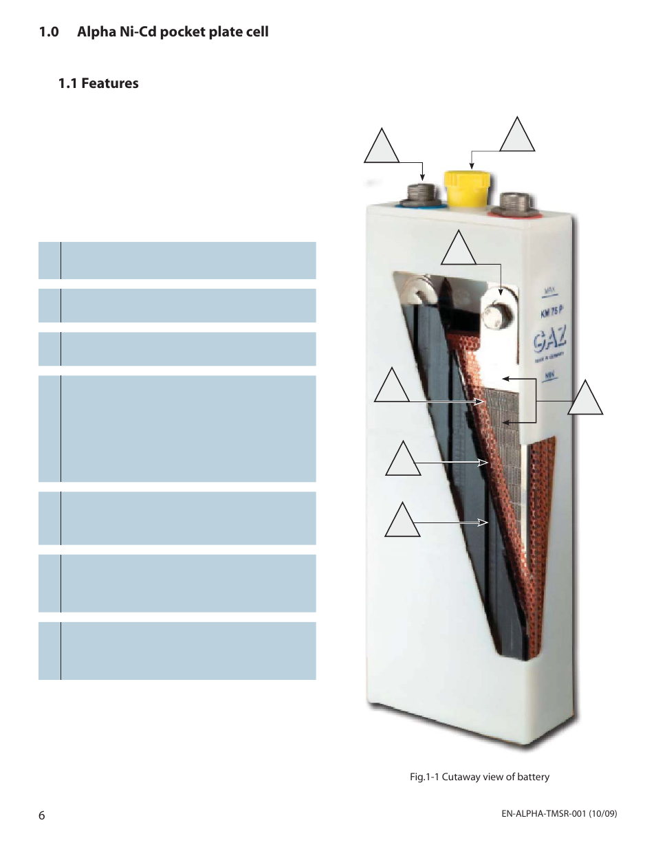 Pr el im in ar y | Alpha Technologies Industrial Ni-Cd Batteries Standard Range User Manual | Page 6 / 32