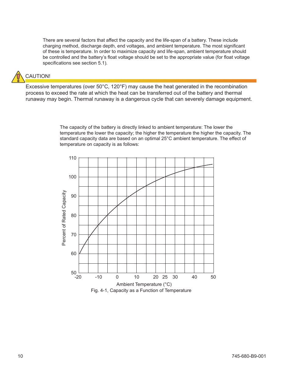 0 temperature, battery capacity, and battery life, 1 battery capacity and ambient temperature | Alpha Technologies AlphaCell SMU User Manual | Page 10 / 24