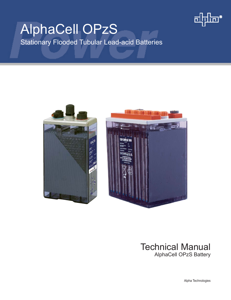 Alpha Technologies AlphaCell OPzS User Manual | 46 pages