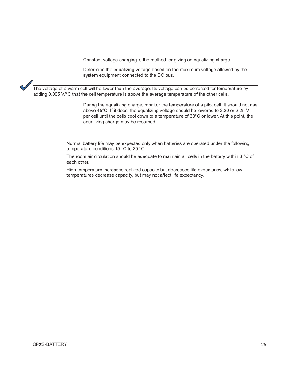 4 operating temperature | Alpha Technologies AlphaCell OPzS User Manual | Page 25 / 46