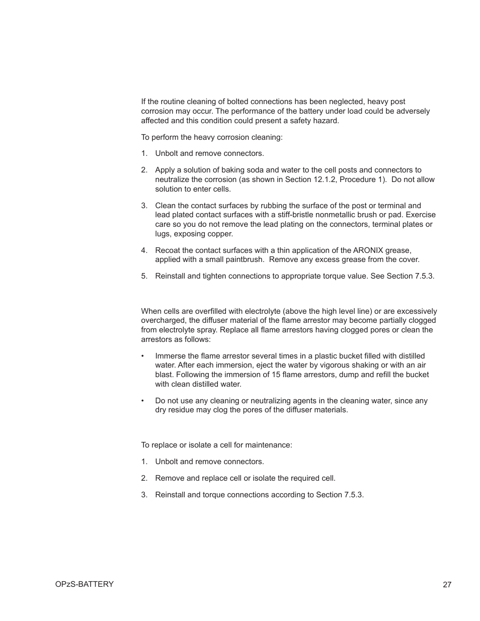 Alpha Technologies AlphaCell OPzS User Manual | Page 27 / 46
